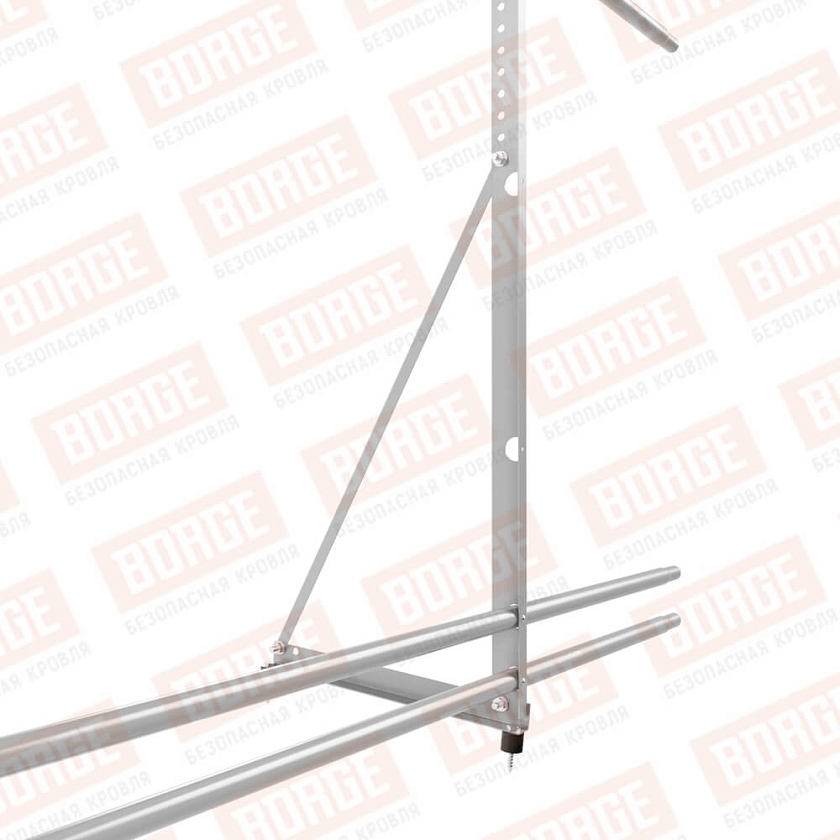 Ограждение декоративное NewLine H-120см, 3м, сигнально-серый (RAL 7004), с двумя доп. трубами