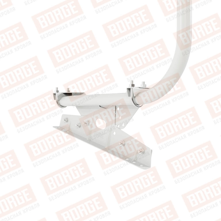 Ограждение кровельное BORGE H-90см, 3м, для фальцевой кровли, сигнально-белый (RAL 9003)