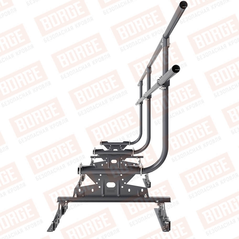 Ограждение кровельное BORGE H-90см, 3м, для параллельного фальца, серый графит (RAL 7024 matt)