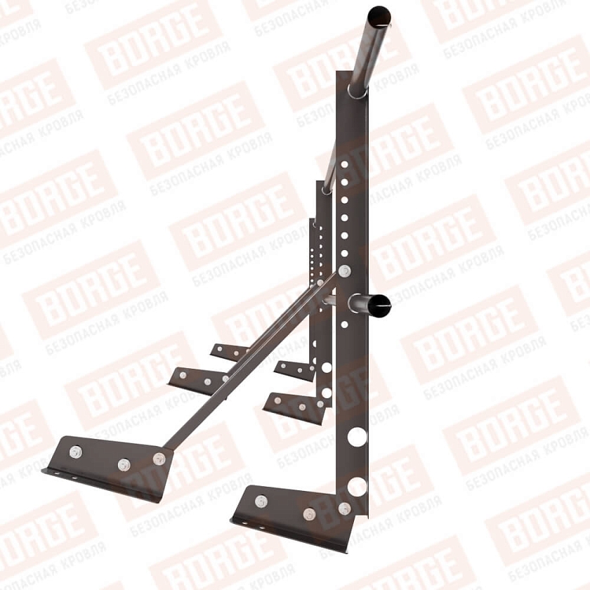 Ограждение декоративное NewLine H-60см, 3м, для фальцевой кровли, серо-коричневый (RR 32)