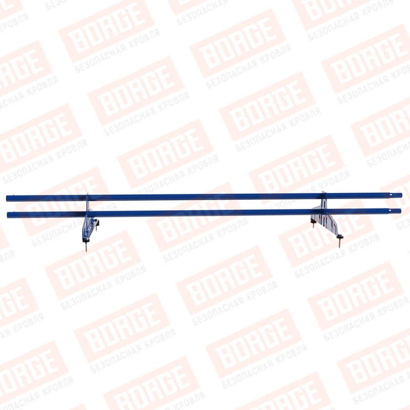 Снегозадержатель трубчатый Русский Рубеж D-25мм, 1,5м, 2 опоры, сигнально-синий (RAL 5005)