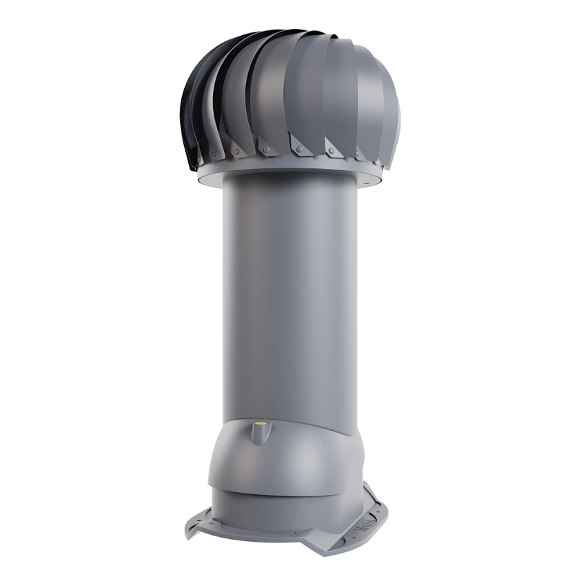 Роторная вентиляция Viotto, для МЧ Каскад, d-110мм, утепленная, серый графит (RAL 7024)