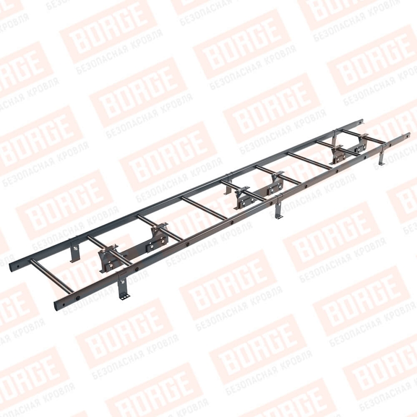 Комплект лестница кровельная NewLine 2,7м, для фальцевой кровли, антрацитово-серый (RAL 7016)