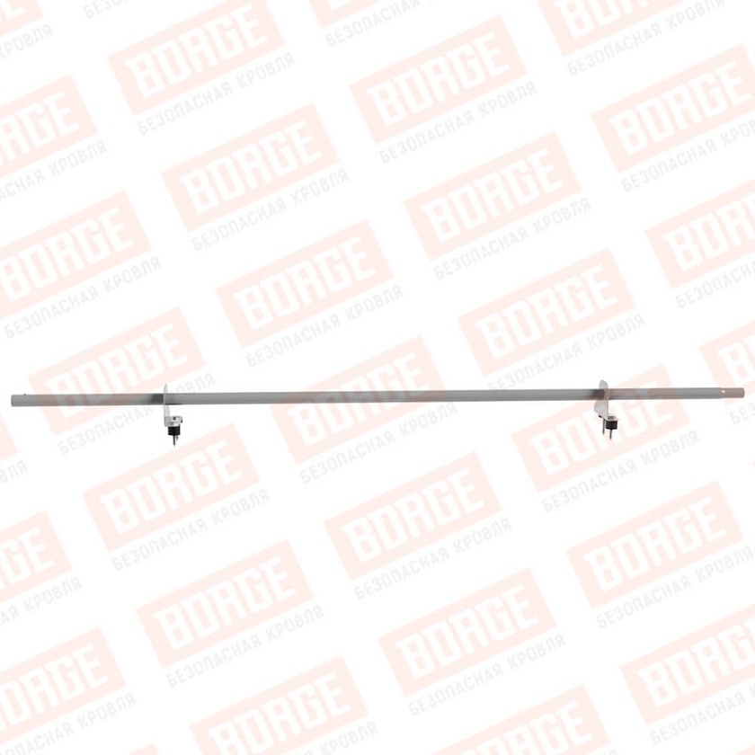 Снегозадержатель однотрубчатый NewLine 1,5м, D-25мм, 2 опоры, сигнально-серый (RAL 7004)