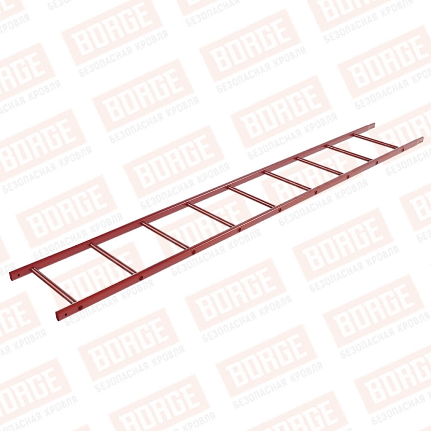 Лестница кровельная NewLine 2,7м, коричнево-красный (RAL 3011)