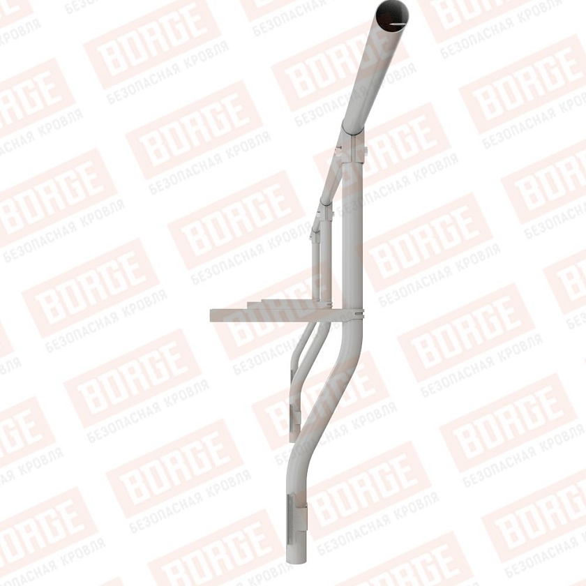 Ограждение парапетное BORGE H-30см, 3м, бело-алюминиевый (RAL 9006)