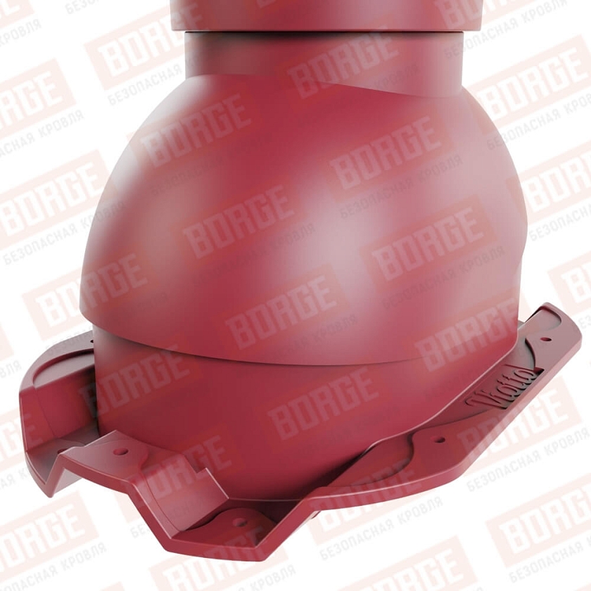 Выход вентиляции канализации Viotto, для профнастила С21, красное вино (RAL 3005)