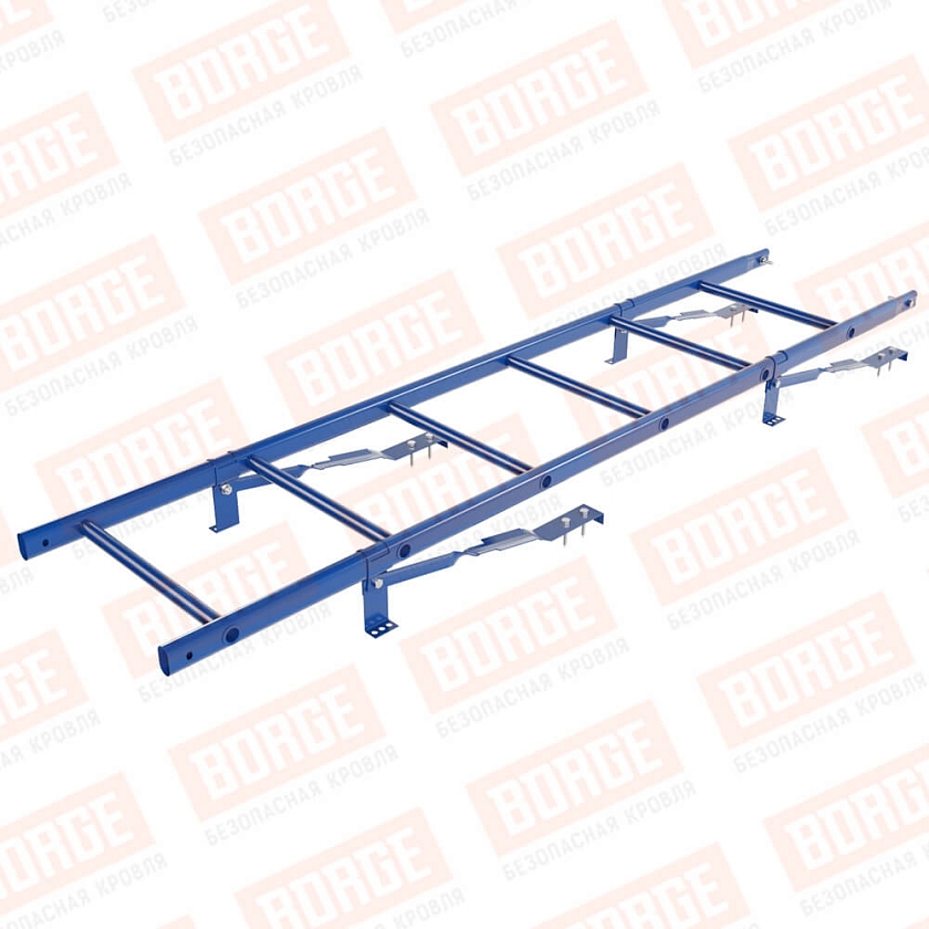 Комплект лестница кровельная BORGE 1,8м, для штучной черепицы, сигнально-синий (RAL 5005)
