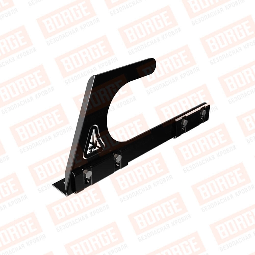 Крюк безопасности BORGE, для фальцевой кровли, чёрный (RAL 9005 matt)