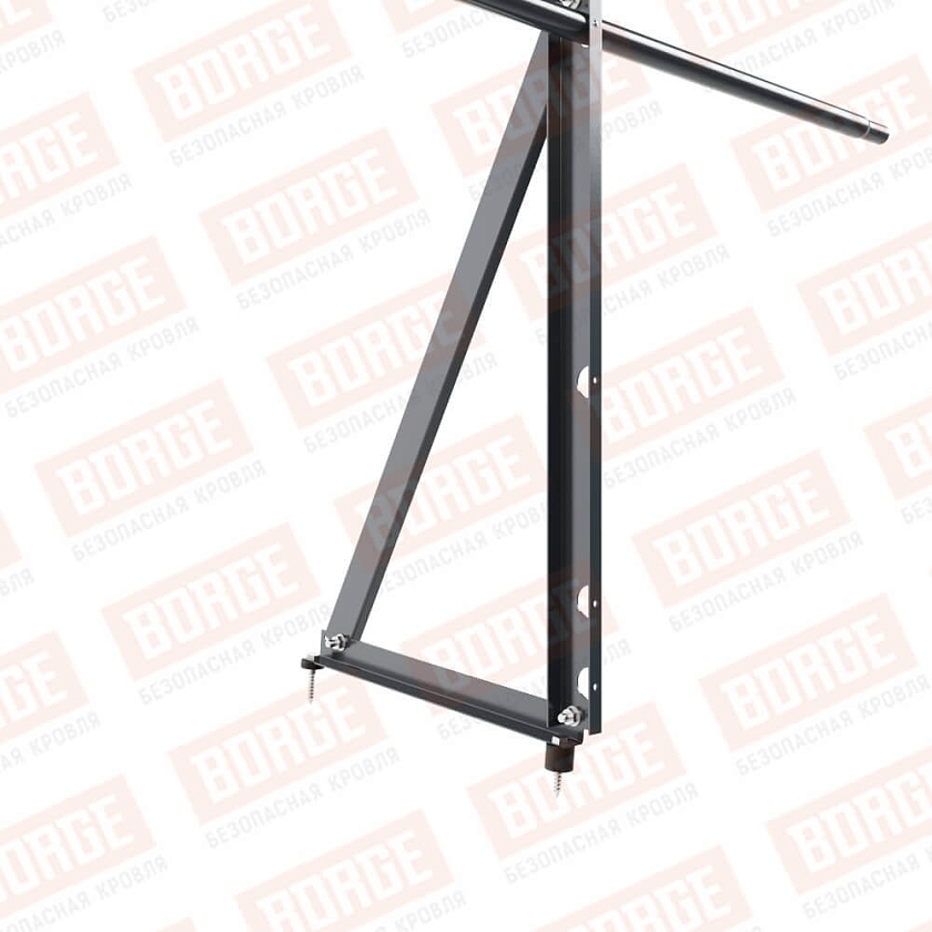 Ограждение кровельное Русский Рубеж H-90см, 3м, антрацитово-серый (RAL 7016)