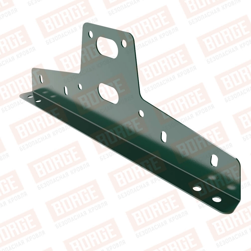 Универсальный кронштейн для переходного мостика Русский Рубеж, оцинк., зеленый мох (RAL 6005)