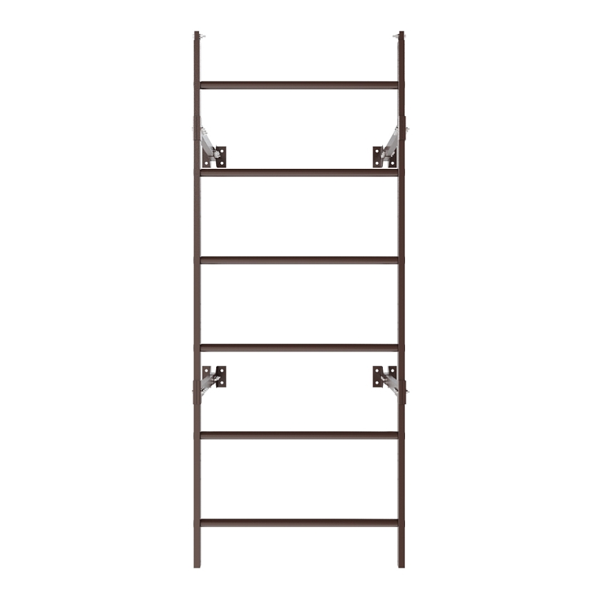 Лестница пожарная П1-1 BORGE, Н-2м, W-0.8м, оцинк., коричневый шоколад (RAL 8017)