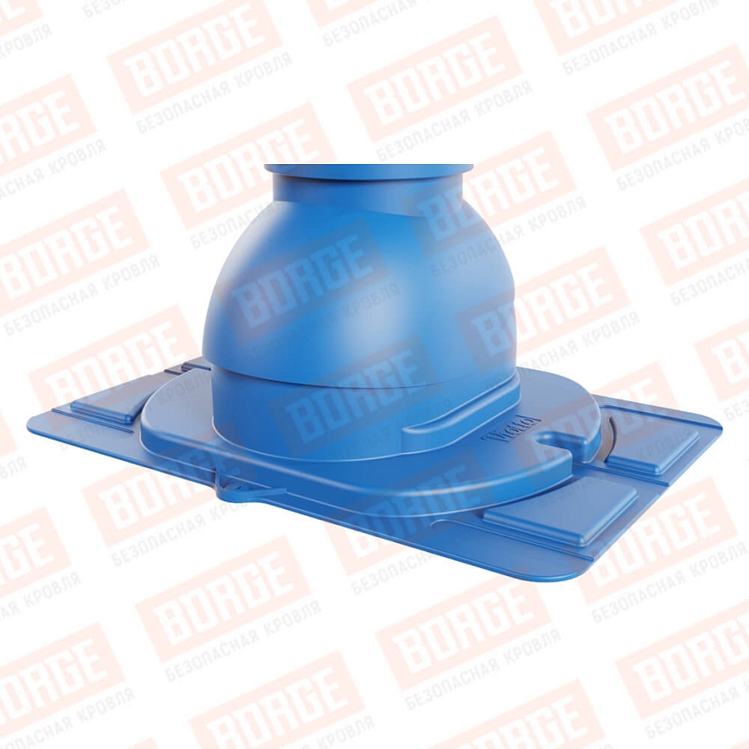 Труба вентиляционная Viotto с универсальным проходным элементом, d-110мм, h-550мм, утепленная, сигнально-синий (RAL 5005)