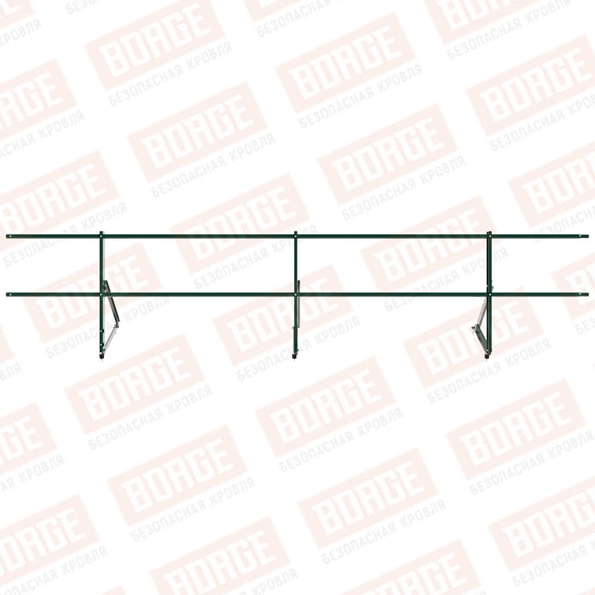 Ограждение кровельное Русский Рубеж H-60см, 3м, зеленый мох (RAL 6005)