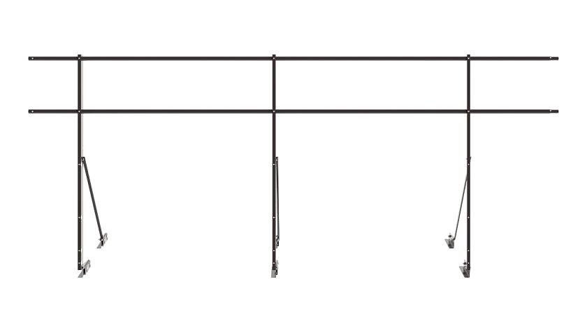 Ограждение кровельное NewLine H-120см, 3м, для фальцевой кровли, серо-коричневый (RR 32)