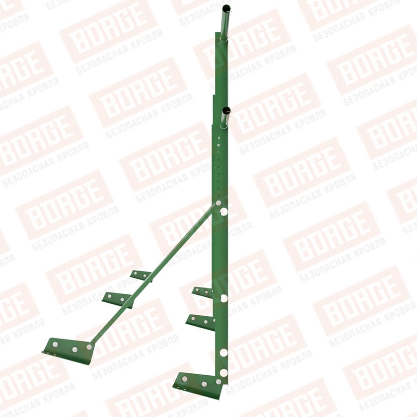 Ограждение декоративное NewLine H-120см, 3м, для фальцевой кровли, лиственно-зеленый (RAL 6002)