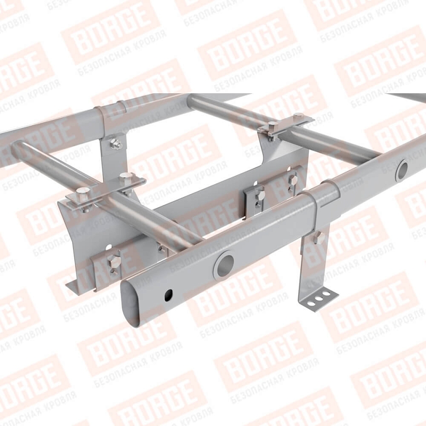 Комплект лестница кровельная BORGE 1,8м, для фальцевой кровли, сигнально-серый (RAL 7004)