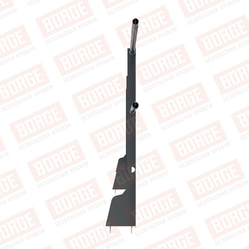 Ограждение плоских кровель NewLine Н-90, 3м, верхнее крепление, антрацитово-серый (RAL 7016)