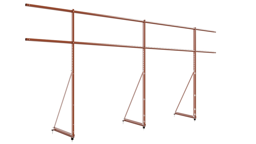 Ограждение кровельное NewLine H-120см, 3м, терракотовый (RAL 8004)