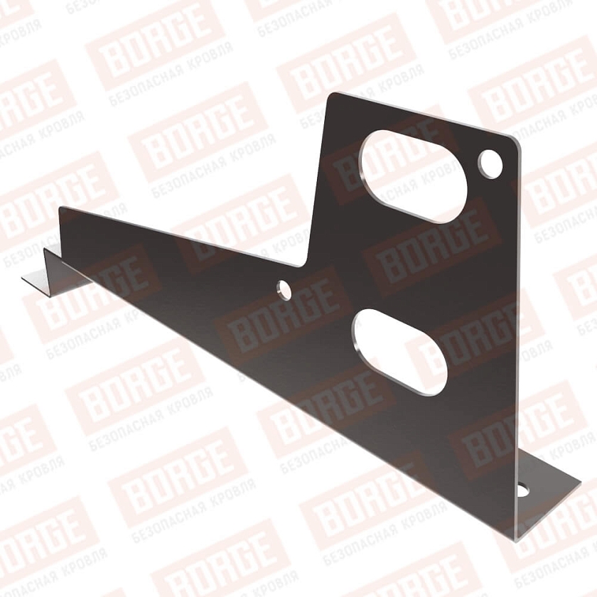 Универсальный кронштейн BORGE, оцинк., для МЧ с высокой ступ., серо-коричневый (RR32), 350мм