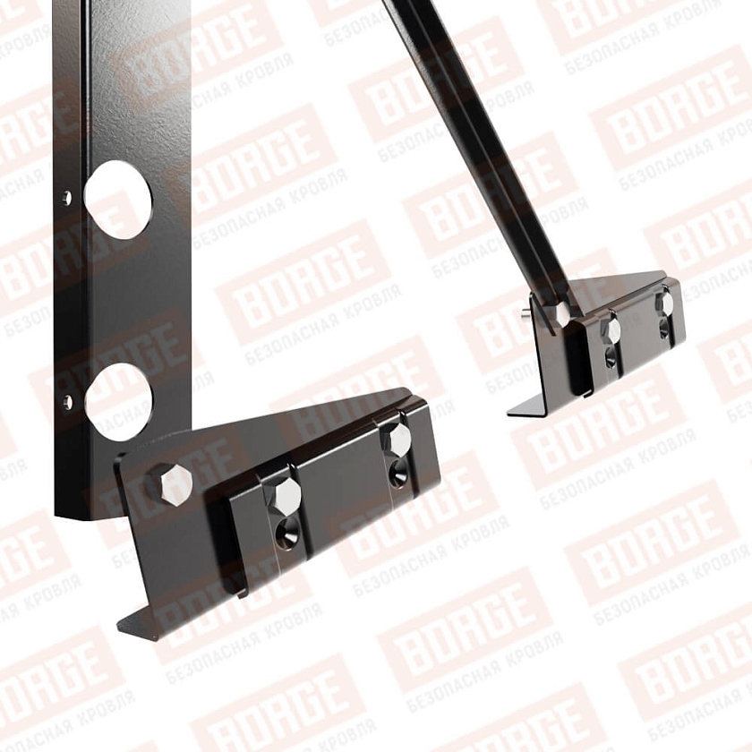 Ограждение декоративное NewLine H-60см, 3м, для фальцевой кровли, чёрный (RAL 9005)