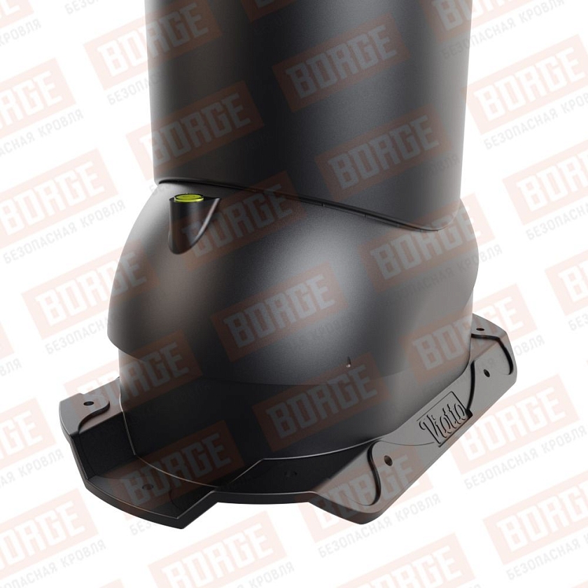 Труба вентиляционная Viotto, для профнастила С20, d-125мм, утепленная, чёрный (RAL 9005)