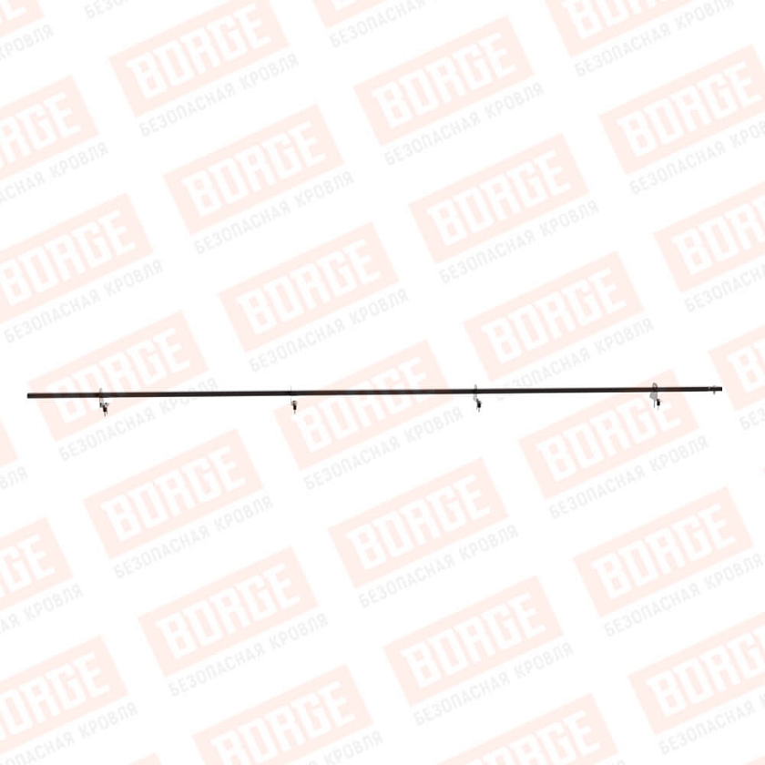 Снегозадержатель однотрубчатый BORGE 3м, 4 опоры, серо-коричневый (RR 32)