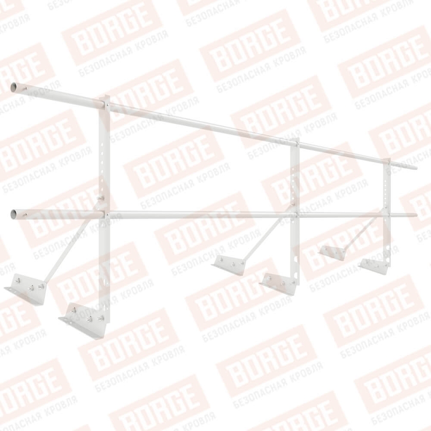 Ограждение декоративное NewLine H-60см, 3м, для фальцевой кровли, сигнально-белый (RAL 9003)