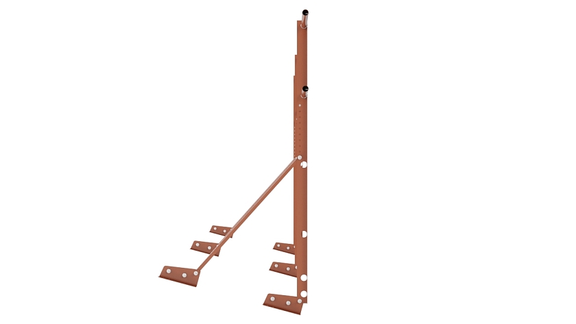 Ограждение кровельное NewLine H-120см, 3м, для фальцевой кровли, терракотовый (RAL 8004)