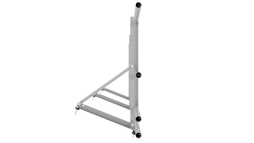 Ограждение кровельное NewLine H-60см, 3м, сигнально-серый (RAL 7004), с двумя доп. трубами