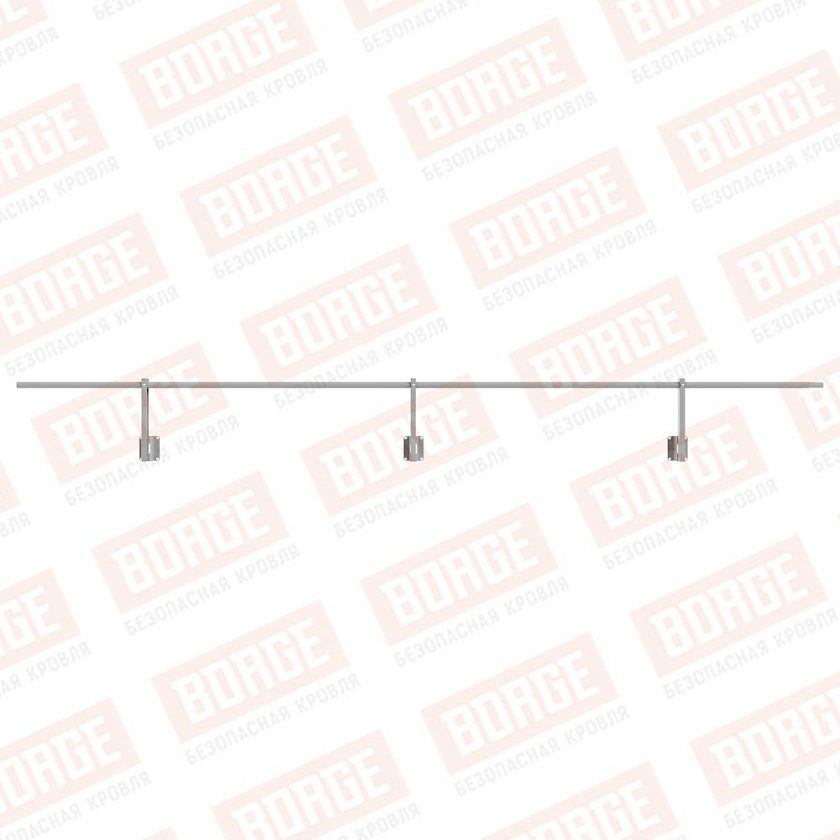 Ограждение парапетное NewLine H-30см, 3м, сигнально-серый (RAL 7004)