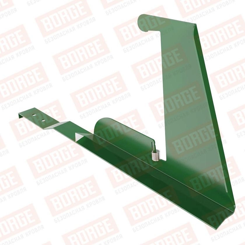 Кронштейн снегозадерживающей решетки BORGE, для черепичной кровли, лиственно-зеленый (RAL 6002)