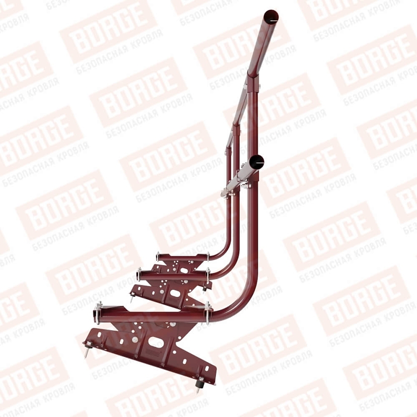 Ограждение кровельное BORGE H-90см, 3м, красное вино (RAL 3005)