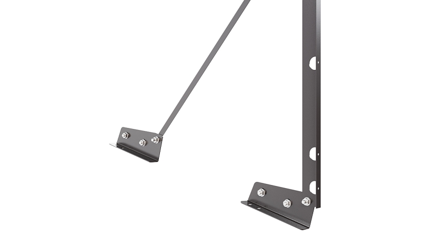 Ограждение кровельное NewLine H-90см, 3м, для фальцевой кровли, серо-коричневый (RAL 8019)