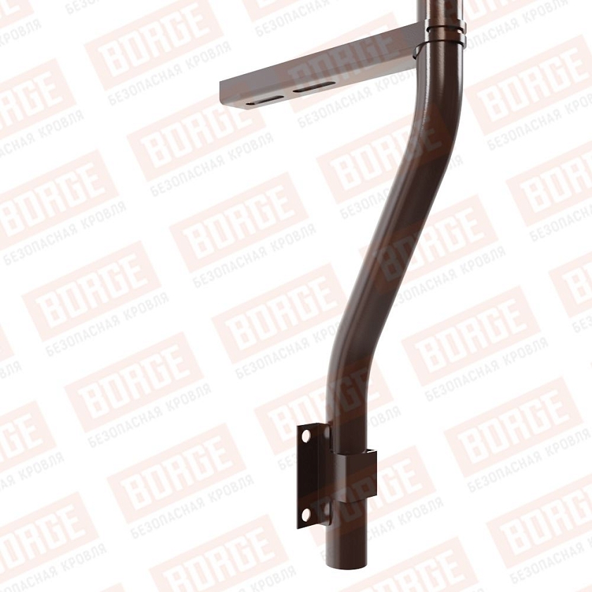 Ограждение парапетное BORGE H-30см, 3м, коричневый шоколад (RAL 8017)