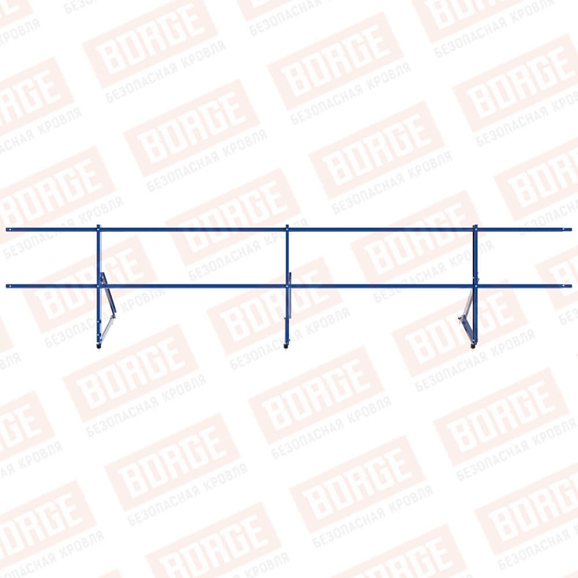 Ограждение кровельное Русский Рубеж H-60см, 3м, сигнально-синий (RAL 5005)