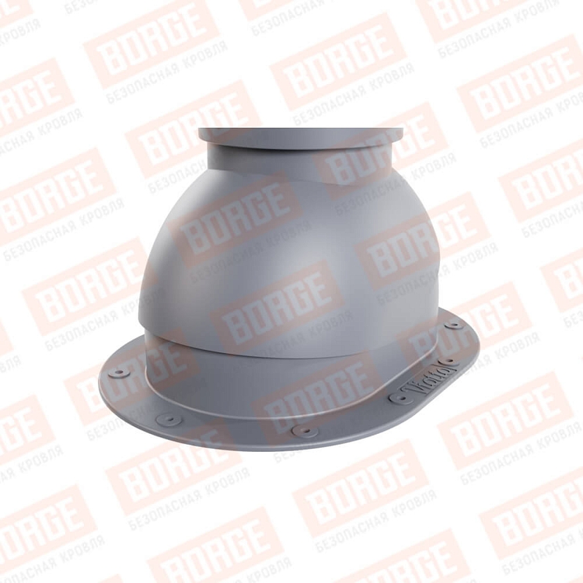 Труба вентиляционная Viotto, для готовой мягкой и фальцевой кровли, d-110мм, h-550мм, неутепленная, серый графит (RAL 7024)