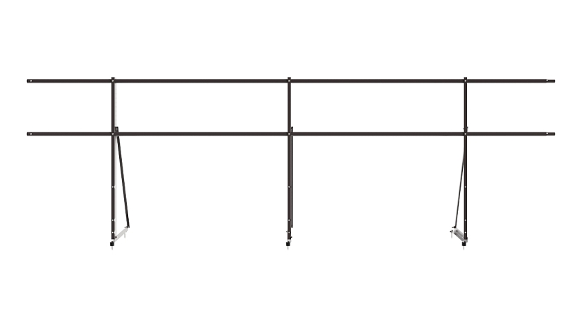 Ограждение кровельное NewLine H-90см, 3м, серо-коричневый (RAL 8019)