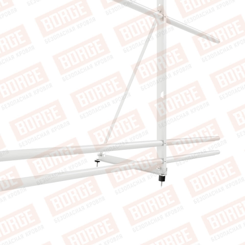 Ограждение декоративное NewLine H-90см, 3м, сигнально-белый (RAL 9003), с двумя доп. трубами