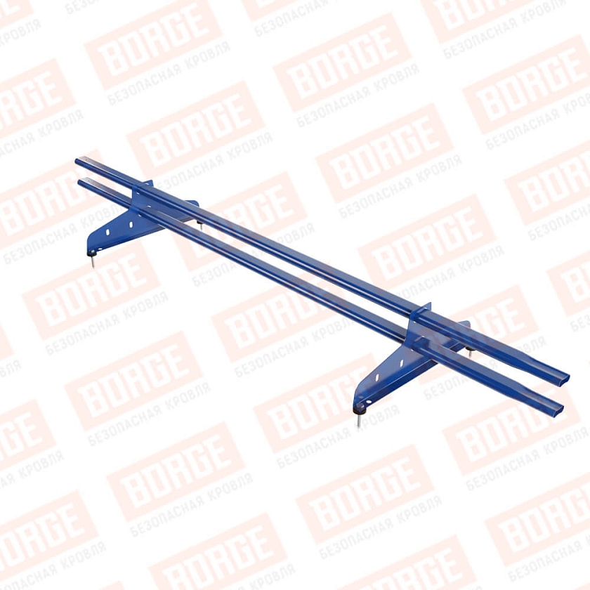 Снегозадержатель трубчатый NewLine 1,5м, 20x40мм, 2 опоры, сигнально-синий (RAL 5005)