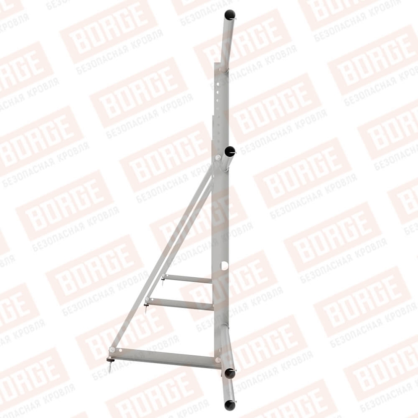 Ограждение декоративное NewLine H-90см, 3м, бело-алюминиевый (RAL 9006), с двумя доп. трубами