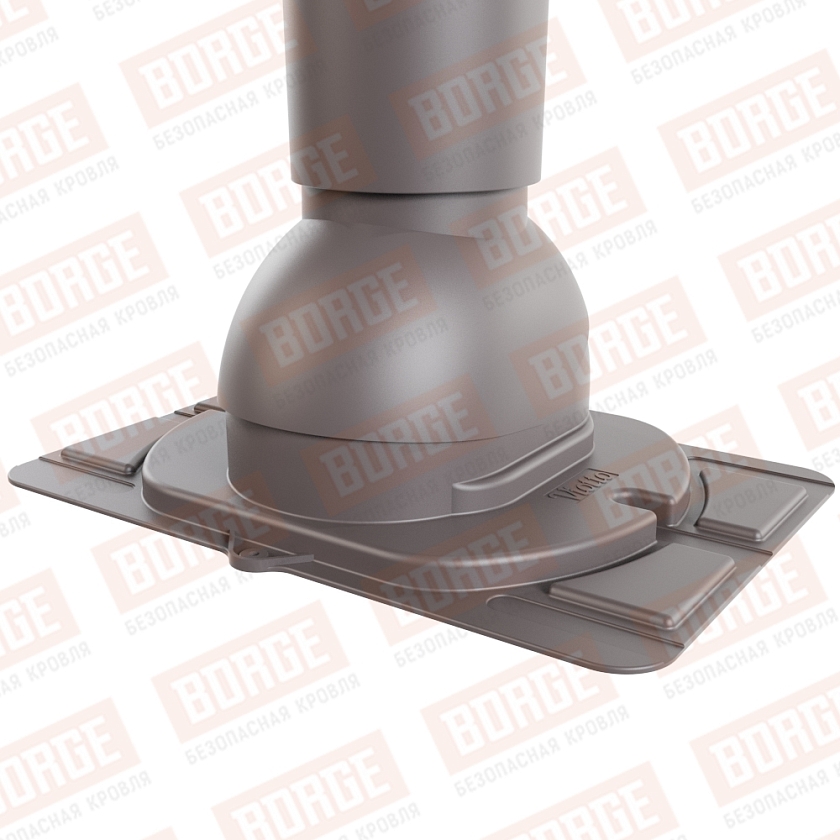 Роторная вентиляция Viotto с универсальным проходным элементом, d-110мм, h-550мм, утепленная, серо-коричневый (RAL 8019)