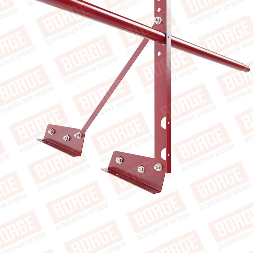 Ограждение декоративное NewLine H-60см, 3м, для фальцевой кровли, рубиново-красный (RAL 3003)