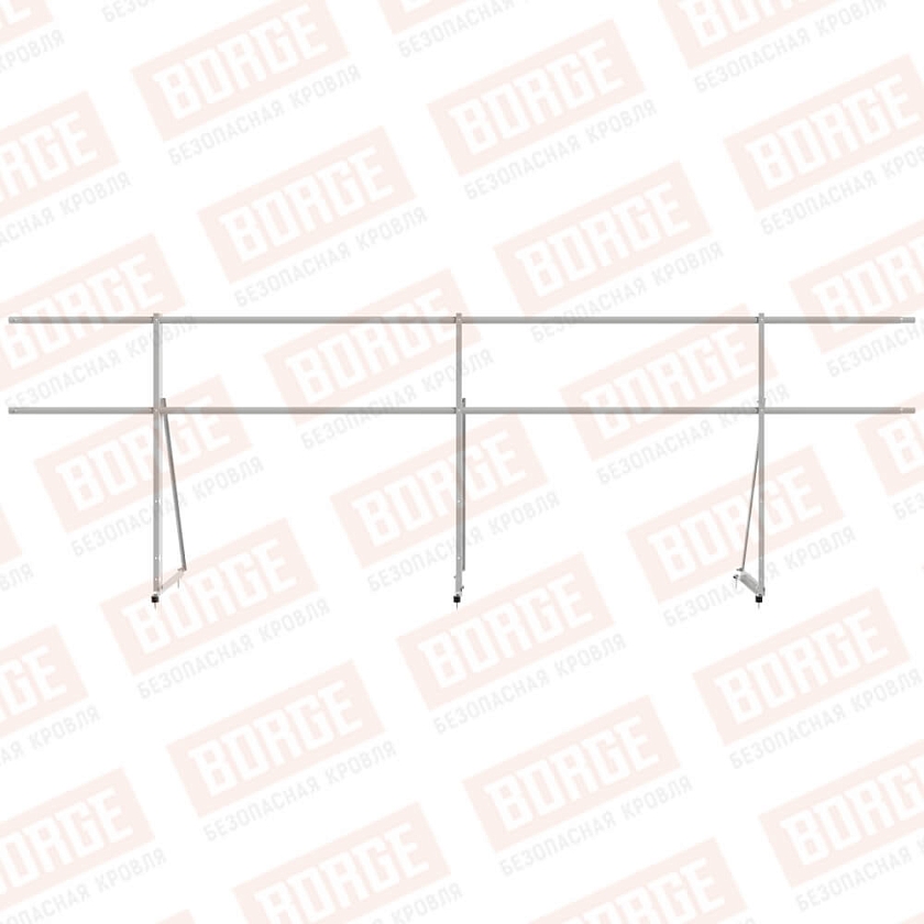 Ограждение декоративное NewLine H-90см, 3м, бело-алюминиевый (RAL 9006)