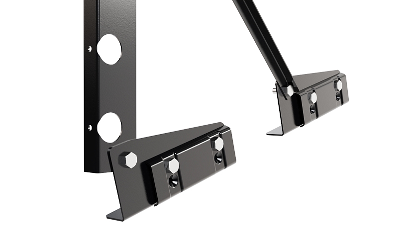 Ограждение кровельное NewLine H-60см, 3м, для фальцевой кровли, чёрный (RAL 9005)