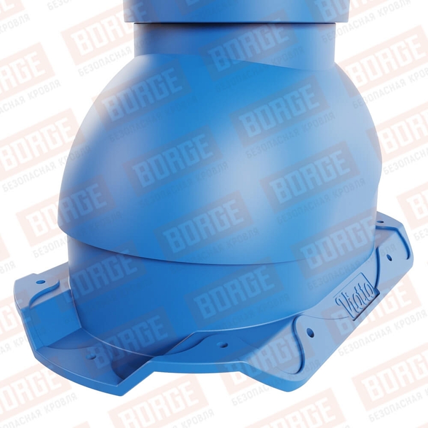 Выход вентиляции канализации Viotto, для профнастила С20, сигнально-синий (RAL 5005)