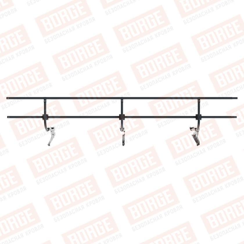 Ограждение кровельное BORGE H-60см, 3м, антрацитово-серый (RAL 7016)