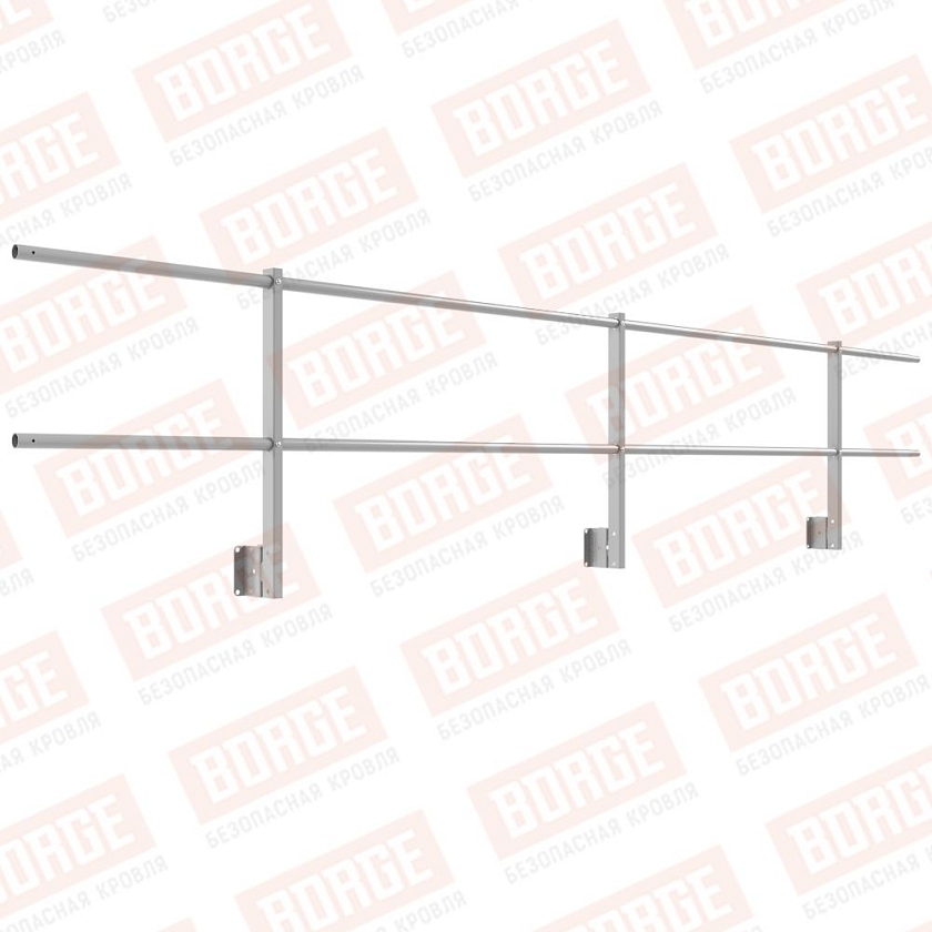 Ограждение парапетное NewLine H-60см, 3м, сигнально-серый (RAL 7004)