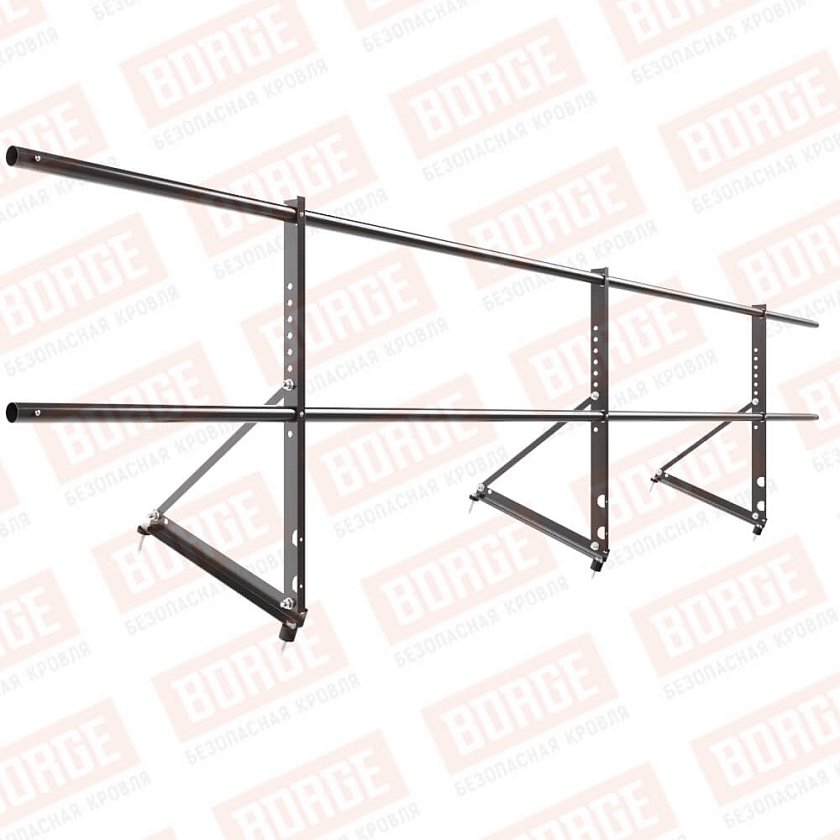Ограждение декоративное NewLine H-60см, 3м, серо-коричневый (RAL 8019)
