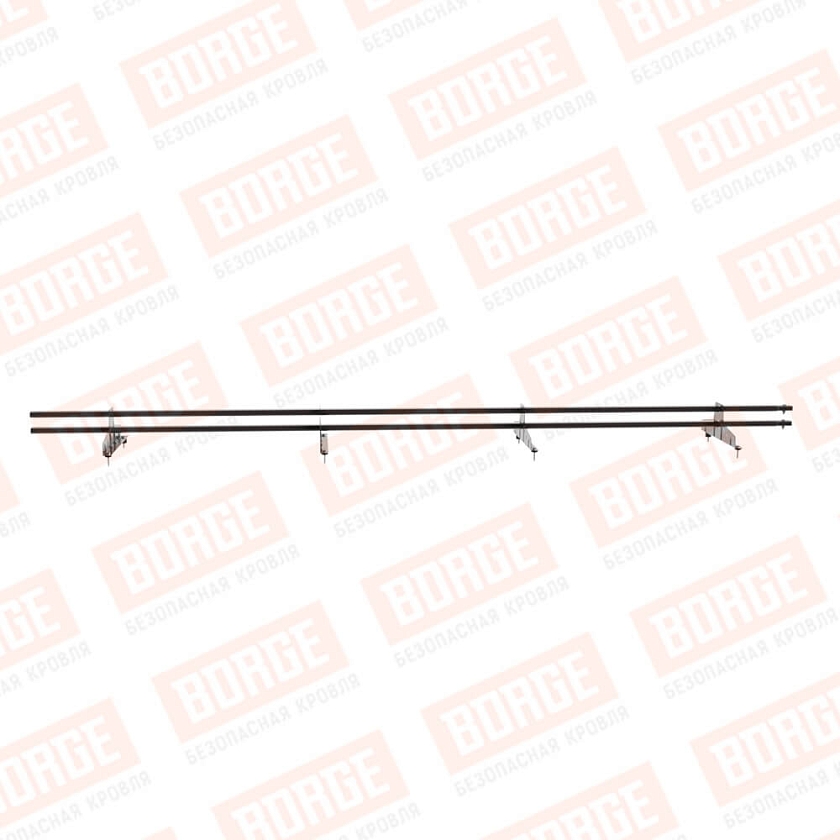 Снегозадержатель трубчатый BORGE 3м, 4 опоры, окрашенный (NL-805)